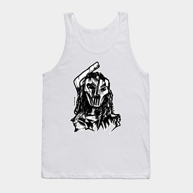 Casey Jones Hockey Mask Original TMNT Tank Top by sketchnkustom